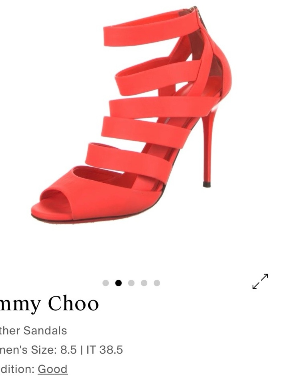 Jimmy Choo Coral Strappy Stiletto Sandals